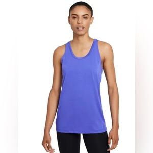 Nike Yoga Crossback Tank Training Top Dri-Fit Sapphire Blue Size M